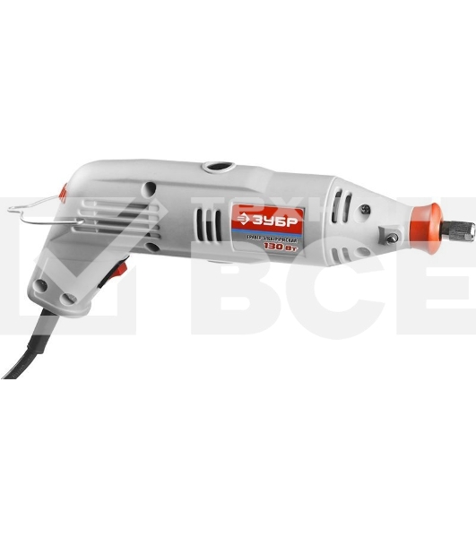 Прямошлифовальная машина (гравер) Зубр Гравер ЗГ-130ЭК H172 электрический с набором мини-насадок в кейсе, 172 предмета