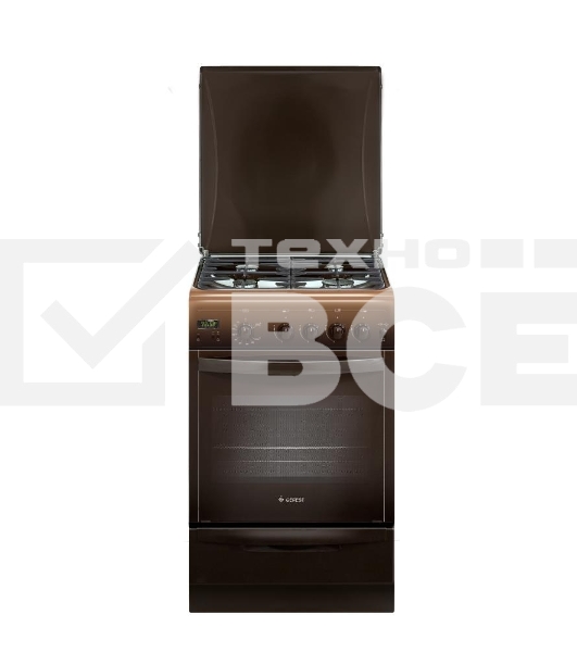 Плита газовая Gefest ПГ 5100-03 0001 коричневый, конфорок 4 шт, духовка 52 л, 50 см x 85 см x 58.5 см