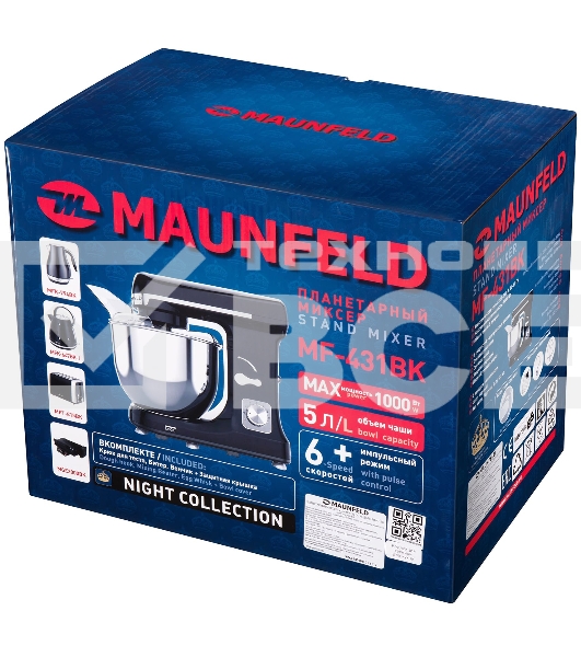 Миксер планетарный Maunfeld MF-431BK