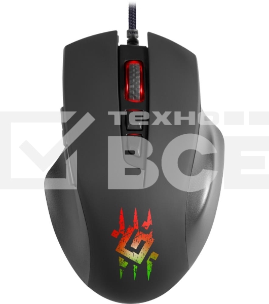 Мышь проводная Defender Wolverine GM-700L черный, 12800 dpi, USB, кнопки - 7