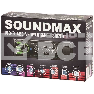 Автомагнитола Soundmax SM-CCR3187FB 1DIN 4x45Вт (SM-CCR3187FB черный \G)