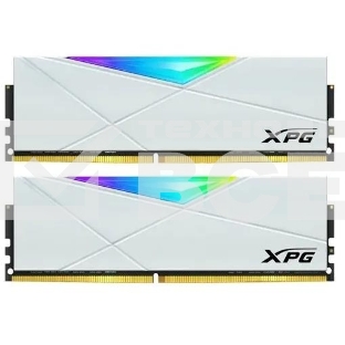 Оперативная память XPG Spectrix D50 RGB, DDR4, 32GB (2x16GB), 3200MHz, CL16, UDIMM, с радиатором, RGB, белый