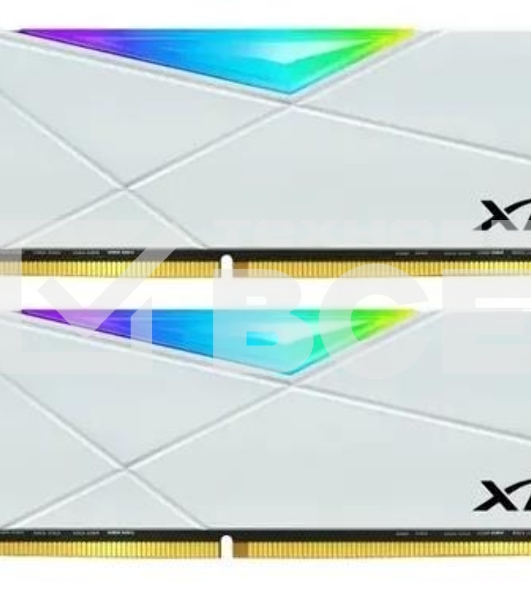 Оперативная память XPG Spectrix D50 RGB, DDR4, 32GB (2x16GB), 3200MHz, CL16, UDIMM, с радиатором, RGB, белый