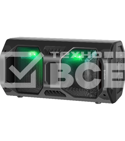 Портативная акустика Defender Rage 50 Вт Light/BT/FM/USB/LED/TWS черный