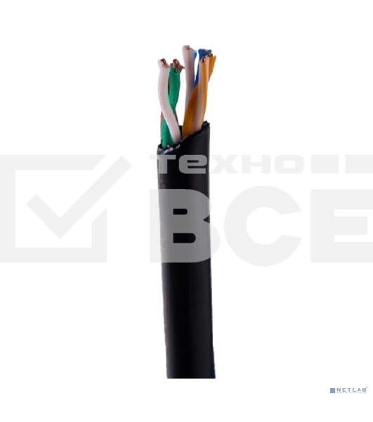 Кабель SkyNet Premium UTP outdoor 4x2x0,51, медный, FLUKE TEST, кат.5e, однож., 305 м, box, черный
