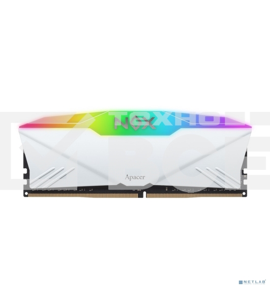 Оперативная память Apacer Nox, DDR4, 16GB (1x16 GB), 3200 MHz, CL16, радиатор, RGB, белый