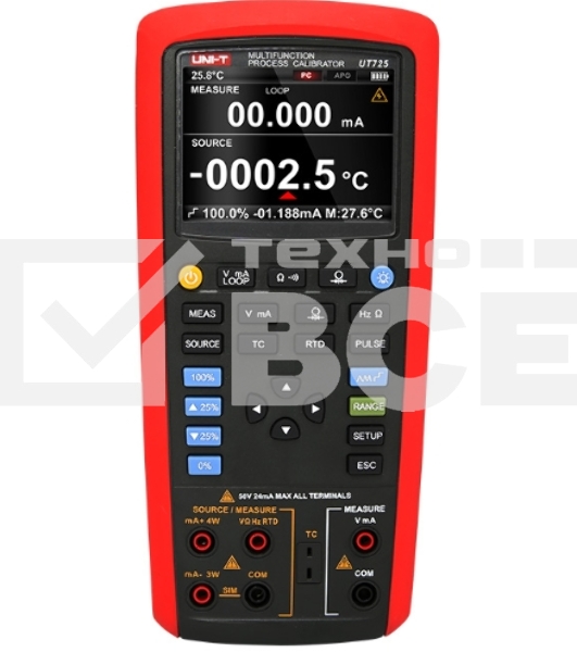 Калибратор температуры UNI-T UT725 , калибровка мА, Вт, температура, частота, сопративление