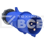 Вилка эл. каб. 16А 2P+PE 220В IP44 MAGNUM ССИ-013 IEK PSN01-016-3, фото2