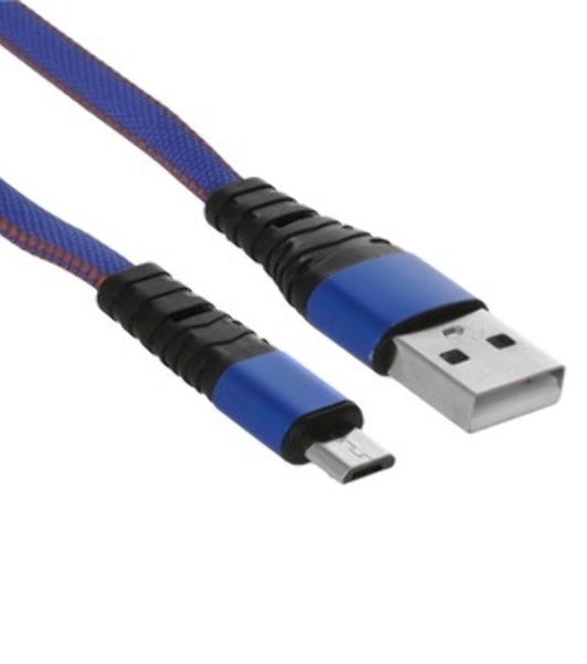Кабель Rexant USB кабель MicroUSB, шнур в джинсовой оплетке