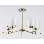 Светильник Ambrella light LH57007/5 BS/FR латунь/белый матовый E14/5 max 40W D690*390, фото4