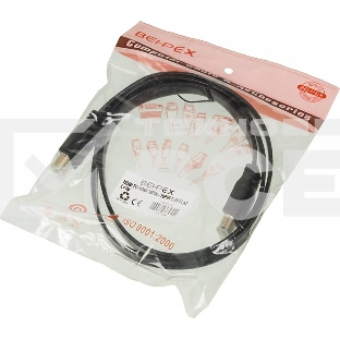 Кабель аудио-видео High Speed ver.1.4 Flat HDMI (m)/HDMI (m) 1м. позолоченные контакты черный