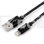 Кабель Cablexpert для Apple CC-S-APUSB01Bk-0.5M, AM/Lightning, серия Silver, длина 0.5м, черный, блистер, фото3