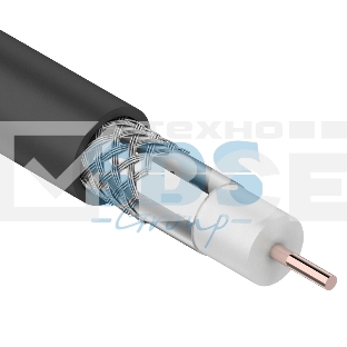Кабель коаксиальный PROconnect RG-6U, 75 Ом, CCS/Al/Al, 48%, бухта 100 м, черный OUTDOOR