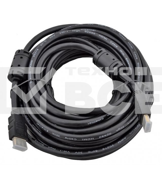Кабель Ningbo HDMI-HDMI ver1.4 19M/19M 10м, плетеная оболочка, позолоченные контакты Blister box