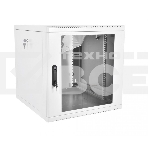 Шкаф телекоммуникационный настенный разборный 9U (600 × 520), съемные стенки, дверь стекло, фото 1