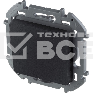 Переключатель без фиксации - кнопка, Н.О./Н.З. контакты 6A 250 В антрацит