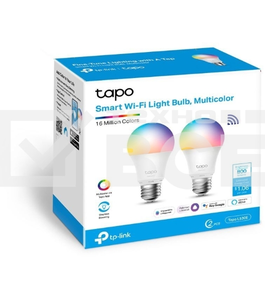 Умная Wi-Fi лампа/ Smart Wi-Fi Light Bulb, Multicolor, 2-Pack