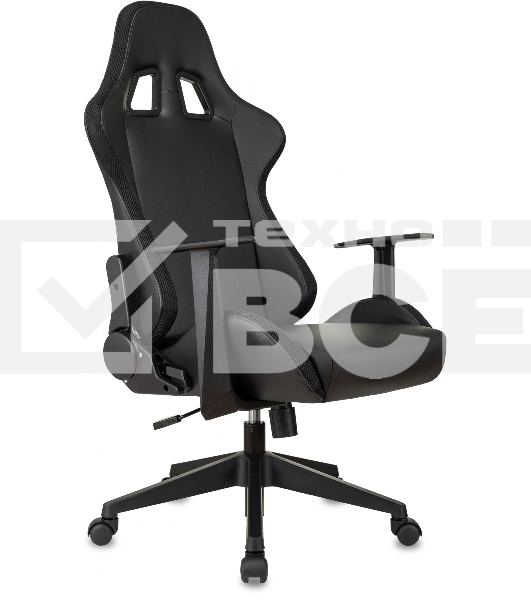 Кресло игровое Zombie GAME RGb черный эко.кожа/ткань крестов. пластик