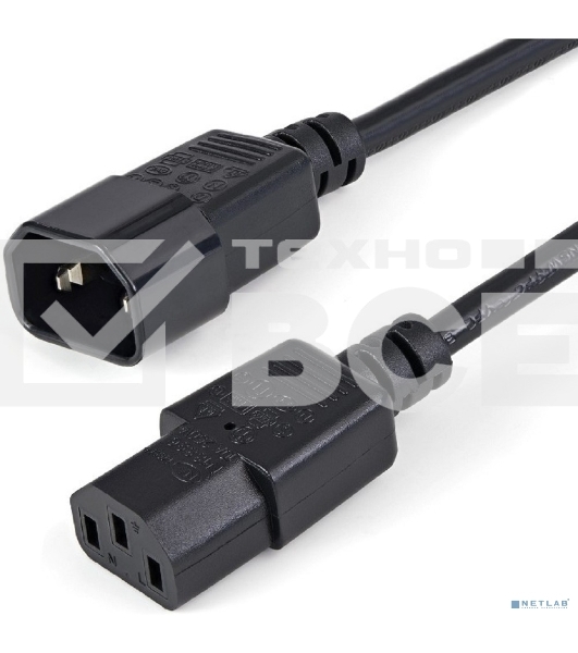 Кабель питания Filum С13-C14, 3х0.75мм, 220В, 10A, чёрный, 3м [FL-PC10-C13-C14-3M] (873349)