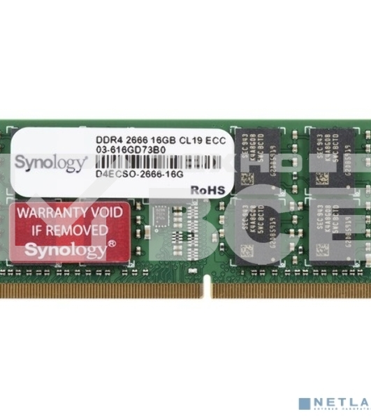 Оперативная память Synology, DDR4, 16GB (1x16GB), 2666MHz, CL17, SODIMM