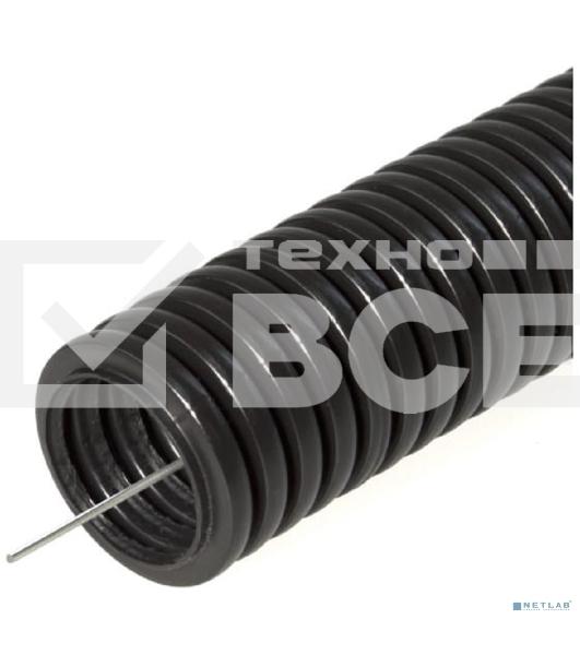 Труба гофрированная ПНД безгалогенная (HF) черная с/з д16 (100м/5500м уп/пал) PR.021651 Строитель