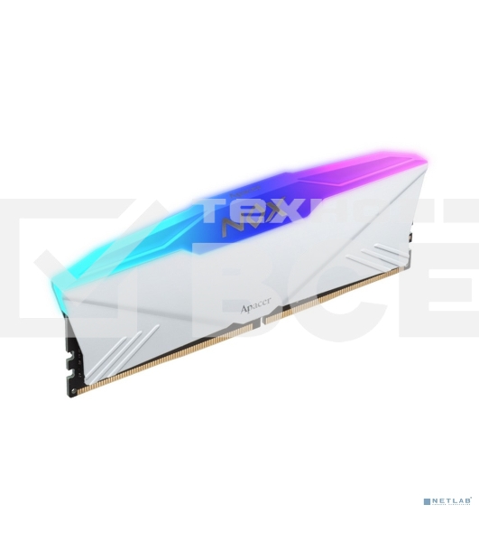 Оперативная память Apacer Nox, DDR4, 16GB (1x16 GB), 3200 MHz, CL16, радиатор, RGB, белый