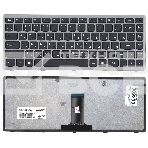 Клавиатура для ноутбука Lenovo Flex 14 G400s черная с серой рамкой, фото 1
