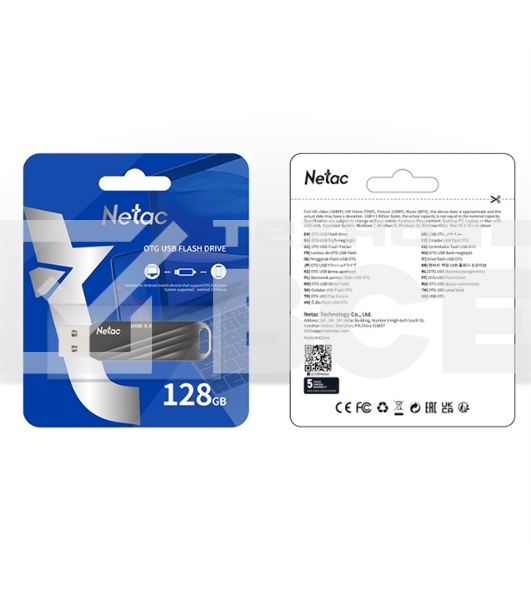 Флеш диск Netac US11 128GB USB3.0+TypeC Dual Flash Drive