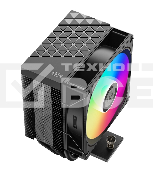 Кулер для процессора PCCooler R300 ARGB BK черный 92мм алюминий+медь 2200rpm 30db 4-pin 150W 133мм
