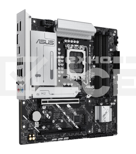 Материнская плата ASUS PRIME B860M-A WIFI, LGA 1851, Intel B860, 4xDDR5, 4xSATA, 2xM.2, 1xPCIe 5.0 x16, 1xPCIe 4.0 x16, 1xPCIe 4.0 x1, 2xDP, 1xHDMI, 1x 2.5Gb LAN, 1xUSB-C 20Gbps, 1xUSB-A 10Gbps, 2xUSB-A 5Gbps, 4xUSB-A 2.0, 3x3.5 мм, 7.1, micro-ATX.