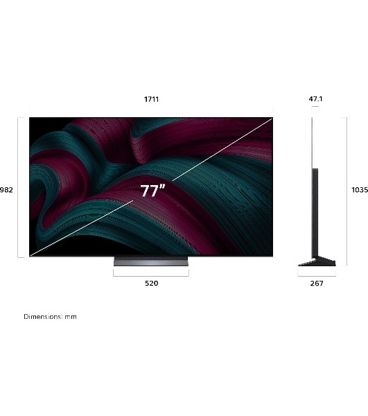 Телевизор LG 77' OLED77C5RLA черный OLED UHD 144Hz Smart TV webOS