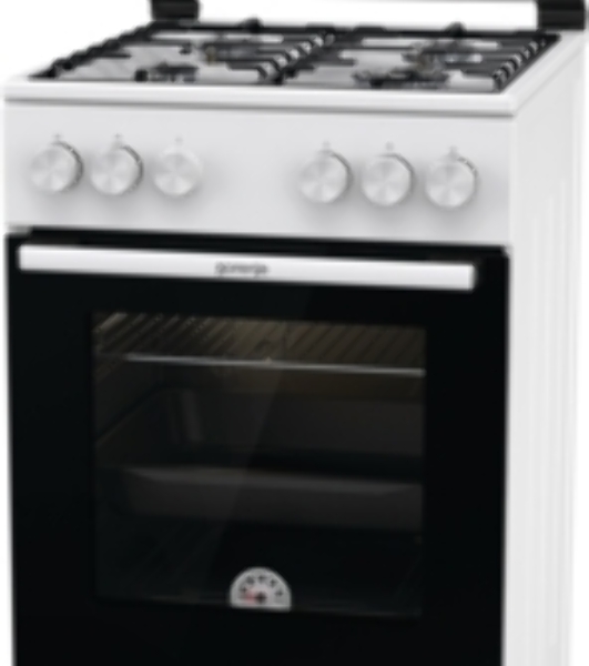 Плита газовая Gorenje GG5A10WH белый, конфорок 4 газовых, духовка 70 л, 50 см x 85 см x 59.4 см