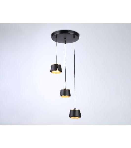 Светильник Ambrella light TN71252/3 BK/GD черный/золото GX53/3 D250*1090