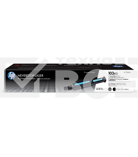 Заправочный комплект тонера 103AD HP Neverstop Laser 1000a/1000w/1200a/1200w, 2X2,5К W1103AD