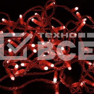 Гирлянда Neon-night Нить 10м, постоянное свечение, прозрачный ПВХ, 24В, Красный