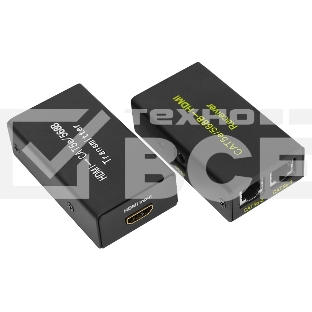 Удлинитель HDMI по витой паре RJ-45(8P-8C) кат. 5е/6, передатчик+приемник Rexant