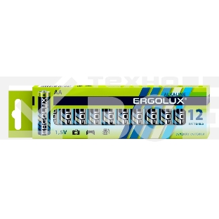 Батарея Ergolux Alkaline LR6 BP-12 AA 2800mAh (12шт) коробка