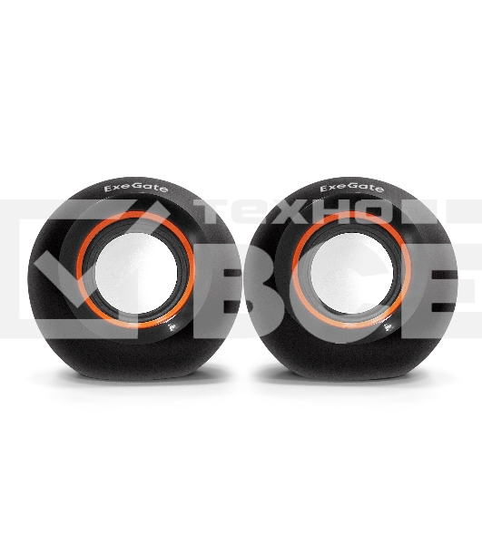 Акустическая система 2.0 ExeGate EX287053RUS Disco 180 (питание USB, 2х3Вт (6Вт RMS), 100-20000Гц, черный)