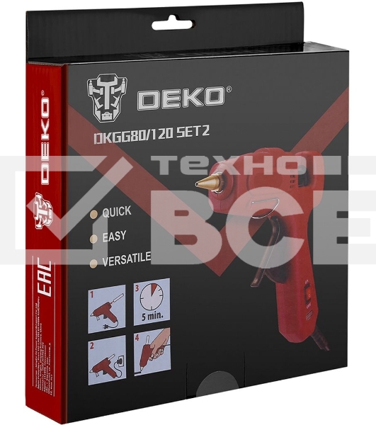 Клеевой пистолет Deko DKGG80/120 120Вт стерж.:11мм