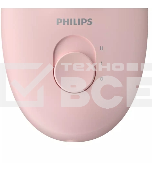 Эпилятор Philips BRE285/00 скор.:2 насад.:5 от электр.сети белый/розовый