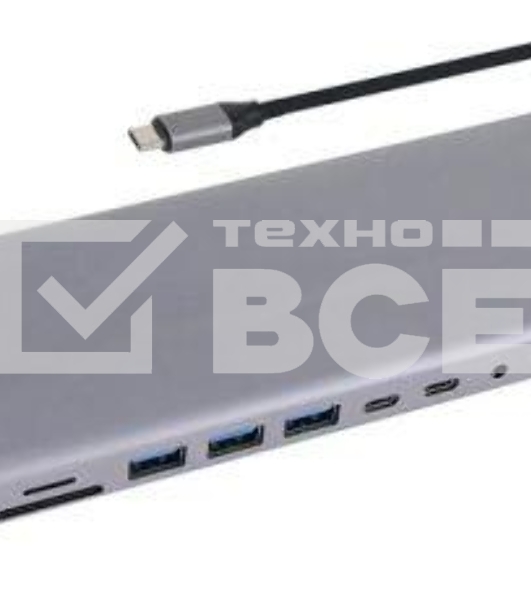 Адаптер VCOM TypeC -->3*USB3.0+2*USB2.0+VGA+RJ45+SD+TF+AUD+HDMI+DP+2*USB3.1 Data+PD<CU4703>