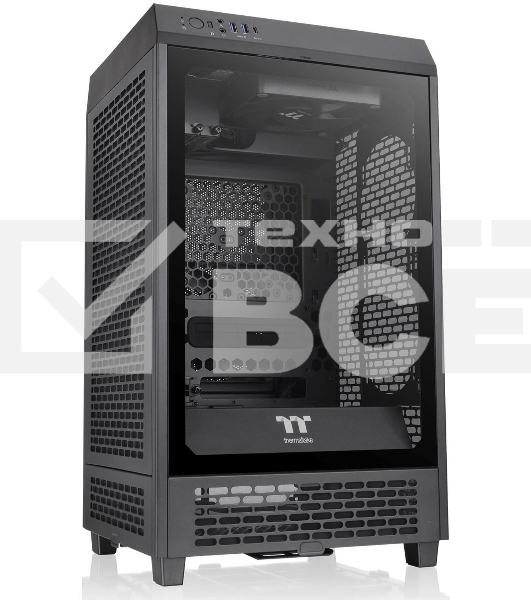Компьютерный корпус Thermaltake The Tower 200 черный без БП miniITX 11x120mm 5x140mm 2xUSB3.0 audio bott PSU