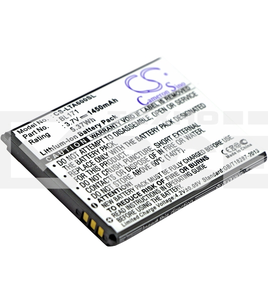 Аккумулятор CameronSinoCS-LTA600SL BL171 для Lenovo A3903.7V / 1450mAh / 5.37Wh
