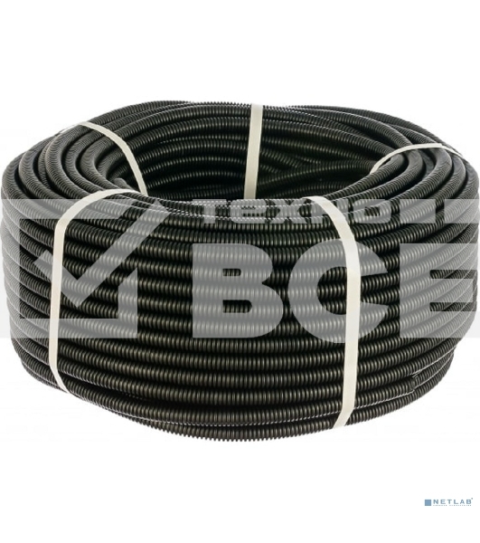 Труба гофрированная ПНД безгалогенная (HF) черная с/з д16 (100м/5500м уп/пал) PR.021651 Строитель