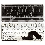 Клавиатура для ноутбука HP Pavilion dm3 dm3-1000 черная с серой рамкой, фото2
