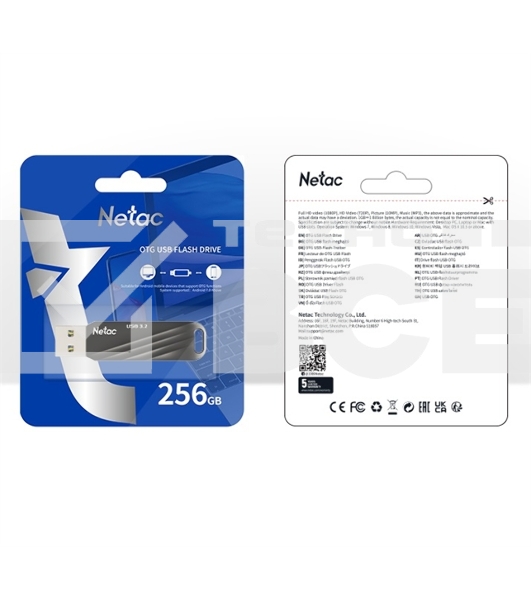 Флеш диск Netac US11 256GB USB3.0+TypeC Dual Flash Drive