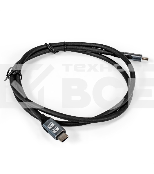 Кабель для зарядки ExeGate EX-CCP-USB3.2-CMCM-1.0 (USB 3.2 Gen2x1 Type Cm/Cm, 10Gbit/s, 8K60Hz, 5A, 60W, PD3.1, 1м)