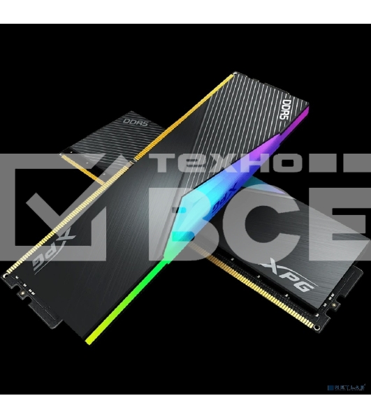 Оперативная память XPG Lancer, DDR5, 32GB (2x16GB), 6400MHz, CL32, DIMM, с радиаторами, RGB, черный