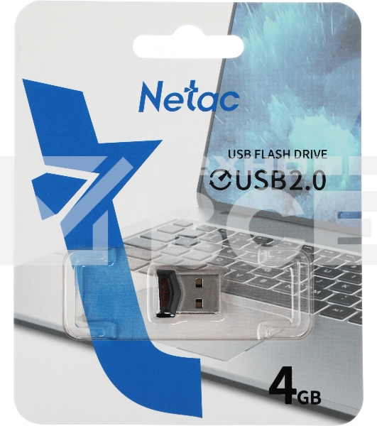 Флешка USB Netac UM81 (NT03UM81N-004G-20BK), 4Gb, USB 2.0, R/W 30/10, черный/красный