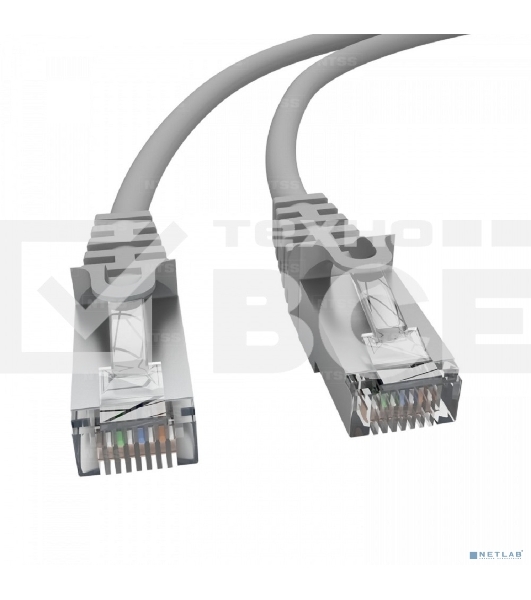 Патч-корд NTSS PREMIUM 2xRJ45/8P8C, T568B FTP CAT5e LSZH 1,5 метра, серый NTSS-PC-PM-FTP-RJ45-5e-1.5-LSZH-GY
